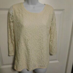 Womens Covington Lace and knit blouse